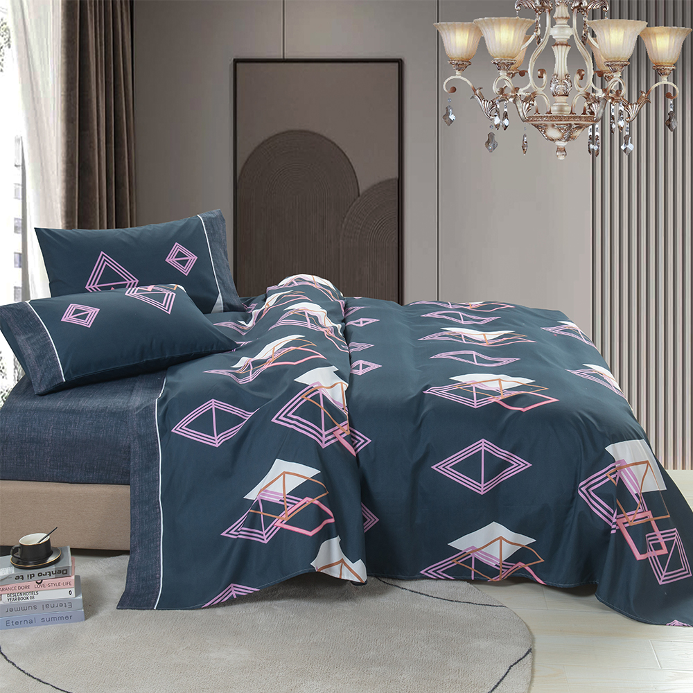 % 99.99 Polyester Twill Dispers Baskılı 4 PC YEDİ SAKIM SET