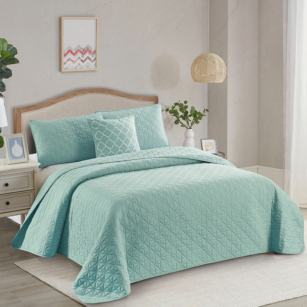 % 99.99 Polyester Katı Tersinir Yorgan Yatak Kapağı 3 Parça Set