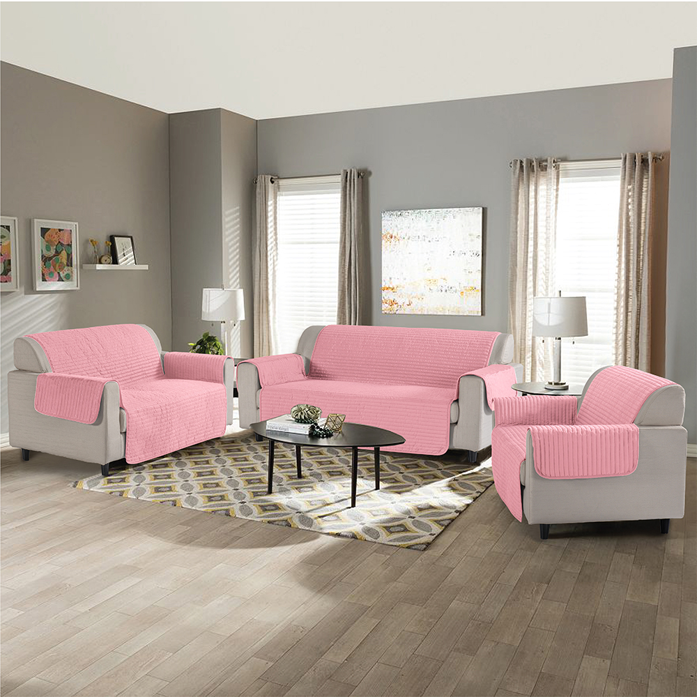 % 99.99 polyester katı çift taraflı kullanım kanepe kapağı 3 parçalı set